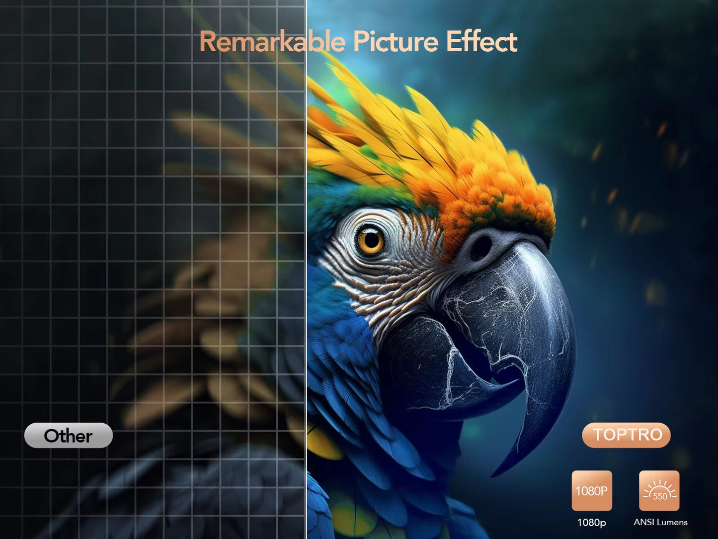 Projector 4K Android 9.0 26000 Lumens Native 1080P Wifi6 Bluetooth Projector Auto Focus/Keystone Outdoor Home Theater